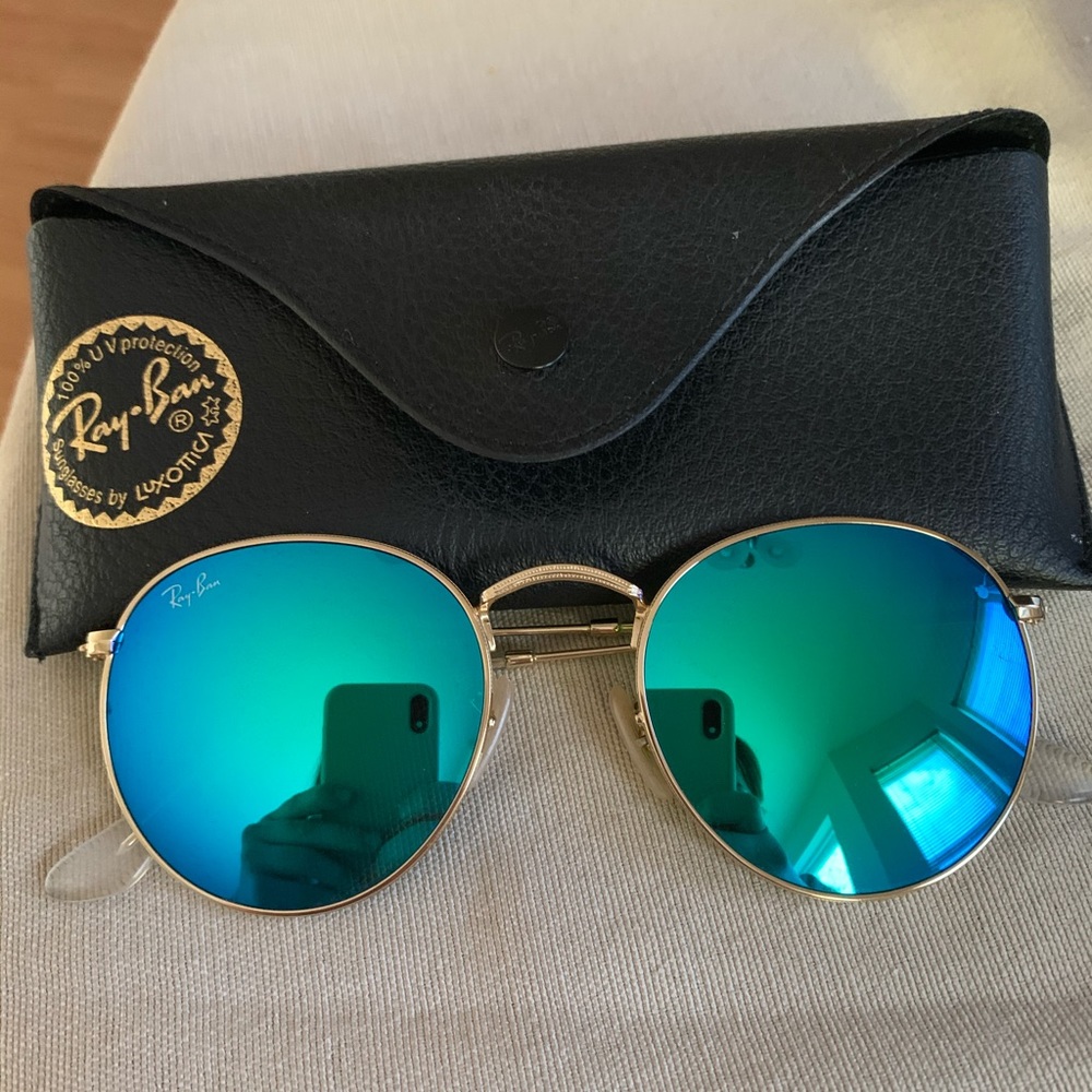 Blue Reflective Ray Bans
